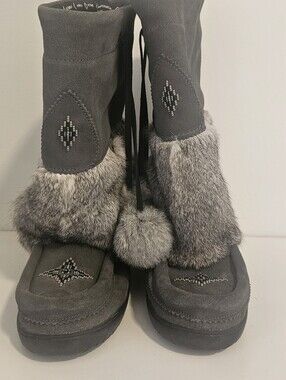 Manitobah Mukluks Faux Fur Lined Boots - Grey